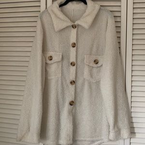 Teddy Bear Button-Up Sweater
